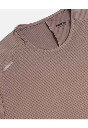 Camiseta Para Hombre Manga Corta Cuello Redondo Color Café Marca Atmos #32090273