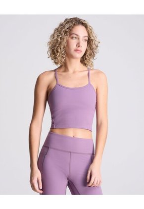 Crop Top Para Mujer Manga Sisa Color Morado Marca Atmos #31090186