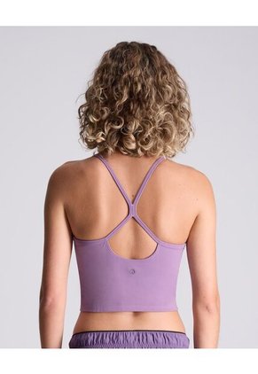 Crop Top Para Mujer Manga Sisa Color Morado Marca Atmos #31090186