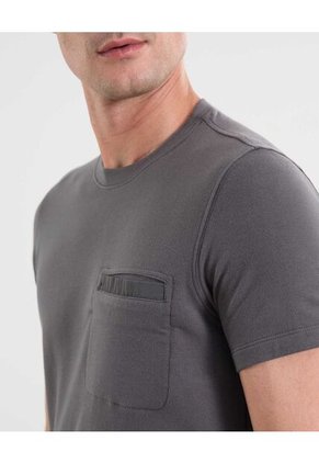 Camiseta Para Hombre Manga Corta Cuello Redondo Color Gris Marca Atmos #32090190