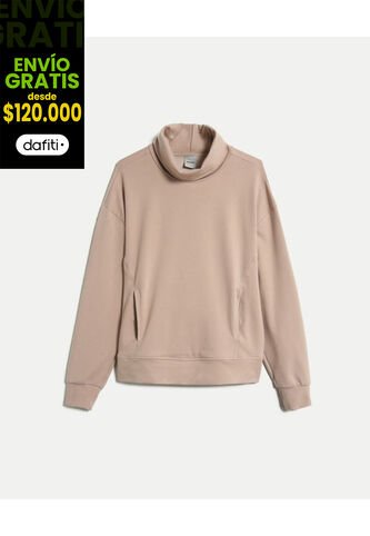 Buzo Para Mujer Cuello Alto O Cuello Tortuga Color Beige Marca Atmos #31060080 Atmos