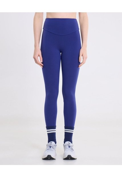 Leggins Regular Con Estribos  Para Mujer Azul Atmos
