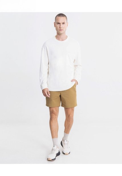 Bermuda Smartech Ligera  Para Hombre Camel Atmos