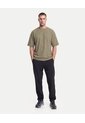 Camiseta Texturizada Silueta Amplia  Para Hombre Verde Atmos de Atmos