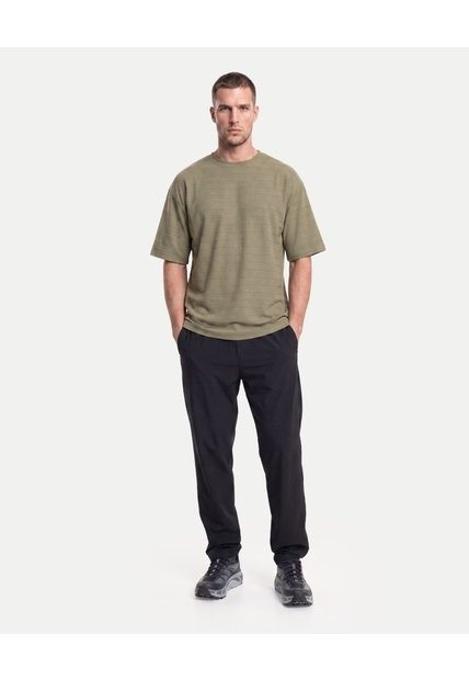 Camiseta Texturizada Silueta Amplia  Para Hombre Verde Atmos