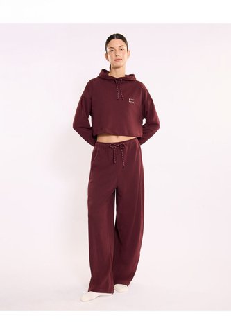 Pantalón Barrel Burda Confort Para Mujer  Deportiva  Color Vino Marca Atmos Atmos