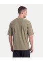 Camiseta Texturizada Silueta Amplia  Para Hombre Verde Atmos de Atmos