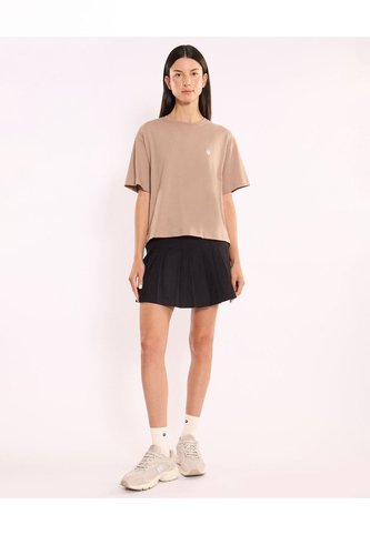 Falda Tableada Silueta Fluida Para Mujer  Deportiva  Color Negro Marca Atmos Atmos