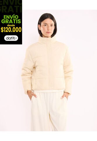 Chaqueta Para Mujer Acolchada Color Crema Marca Atmos #31080048 Atmos