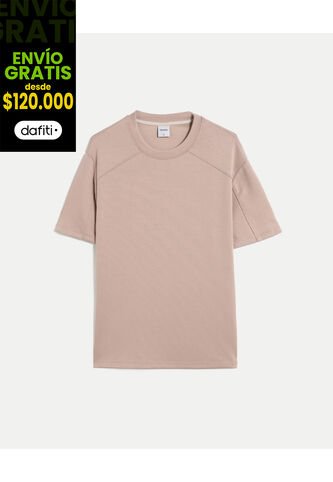 Camiseta Para Hombre Manga Corta Cuello Redondo Color Mocca Marca Atmos #32090250 Atmos