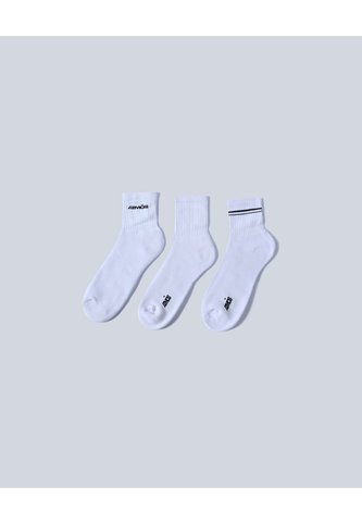 Pack X3 Medias Caña Media En Algodón  Para Hombre Blanco Atmos Atmos