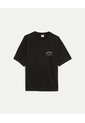 Camiseta Manga Corta Relaxed Fit  Para Hombre Negro Atmos de Atmos