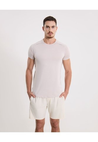 Camiseta Deportiva Texturizada  Para Hombre Beige Atmos Atmos