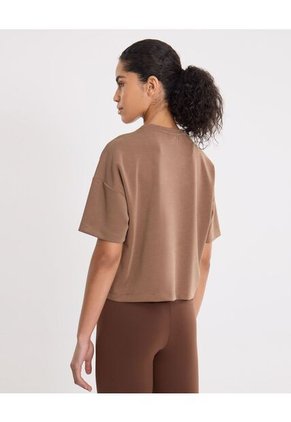 Camiseta Para Mujer Manga Corta Cuello Redondo Color Café Marca Atmos #31090285