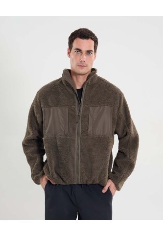 Chaqueta Ovejera  Para Hombre Café Atmos Atmos