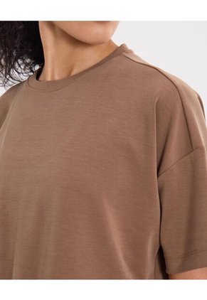 Camiseta Para Mujer Manga Corta Cuello Redondo Color Café Marca Atmos #31090285