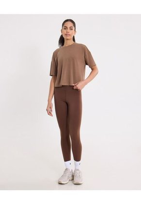 Camiseta Para Mujer Manga Corta Cuello Redondo Color Café Marca Atmos #31090285