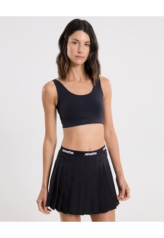Top Soporte Medio Con Cut Out Aerius Skin  Para Mujer Negro Atmos Atmos