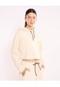 Hoodie Burda Suave Con Estampado  Para Mujer Crema Atmos de Atmos