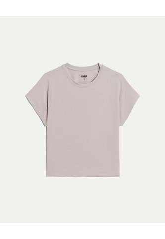 Camiseta Manga Corta Boxy  Para Mujer Gris Atmos Atmos