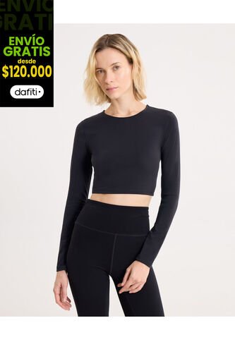 Camiseta Para Mujer Manga Larga Cuello Redondo Color Negro Marca Atmos #31090296 Atmos