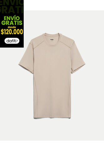 Camiseta Para Hombre Manga Corta Cuello Redondo Color Beige Marca Atmos #32090256 Atmos