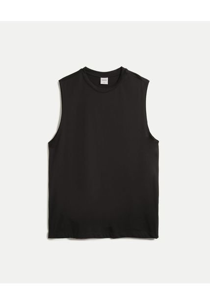 Camiseta Para Hombre Manga Sisa Cuello Redondo Color Negro Marca Atmos #32090217