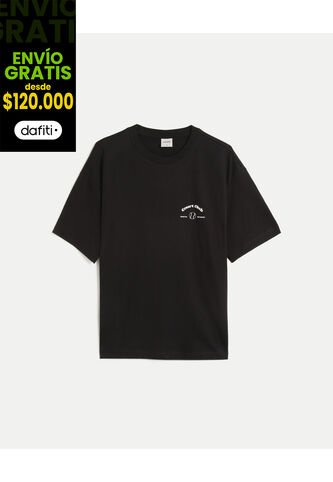 Camiseta Para Hombre Manga Corta Cuello Redondo Color Negro Marca Atmos #32090246 Atmos