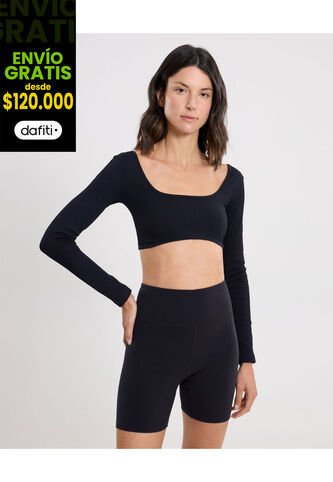 Camiseta Para Mujer Crop Top Color Negro Marca Atmos #31090299 Atmos