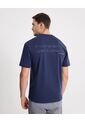 Camiseta Manga Corta Con Screen  Para Hombre Azul Atmos de Atmos