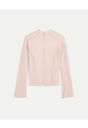 Camiseta Para Mujer Manga Larga Cuello Redondo Color Piel Marca Atmos #31090341