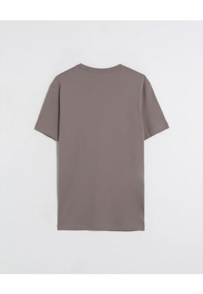 Camiseta  Para Hombre Manga Corta Cuello Redondo Color Café Marca Atmos #32090276