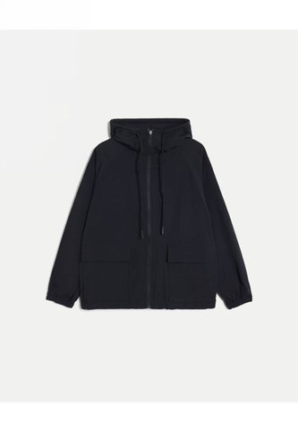 Chaqueta Rompevientos Oversize Con Capota Para Mujer  Deportiva  Color Negro Marca Atmos Atmos