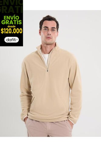 Buzo Para Hombre Cuello Alto O Cuello Tortuga Color Crema Marca Atmos #32060043 Atmos