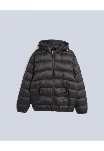 Chaqueta Acolchada  Para Hombre Negro Atmos