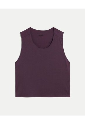 Camiseta Para Mujer Manga Sisa Cuello Redondo Color Morado Marca Atmos #31090302