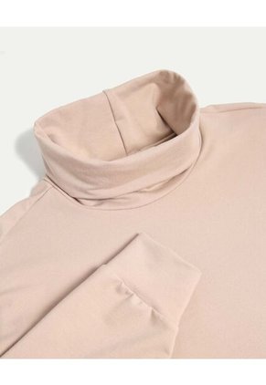 Buzo Para Mujer Cuello Alto O Cuello Tortuga Color Beige Marca Atmos #31060080