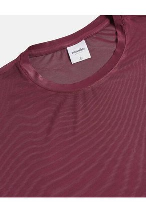 Camiseta Para Mujer Manga Corta Cuello Redondo Color Uva Marca Atmos #31090353