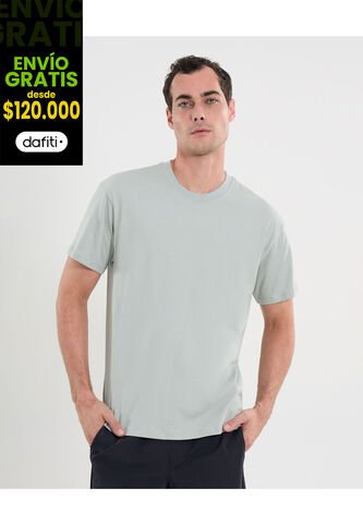 Camiseta Para Hombre Manga Corta Cuello Redondo Color Gris Marca Atmos #32090221 Atmos