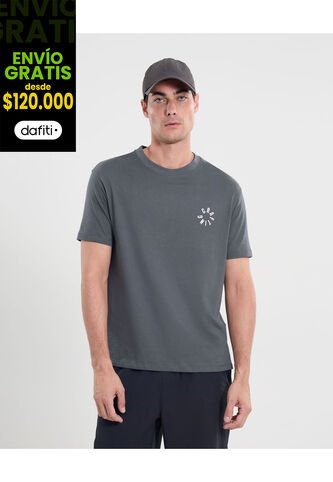Camiseta Para Hombre Manga Corta Cuello Redondo Color Gris Marca Atmos #32090219 Atmos