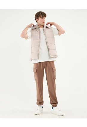 Chaleco Para Hombre  Color Beige Marca Atmos #32250005