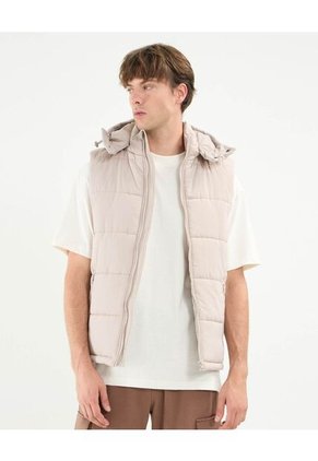 Chaleco Para Hombre  Color Beige Marca Atmos #32250005