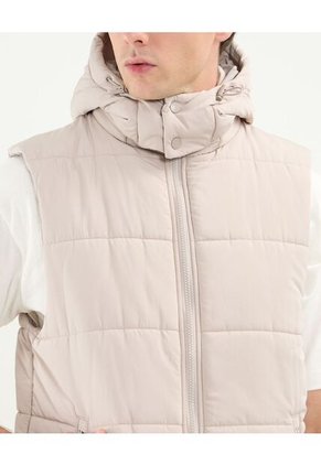 Chaleco Para Hombre  Color Beige Marca Atmos #32250005