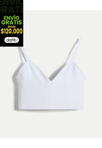 Top Para Mujer Cuello V Color Blanco Marca Atmos #31220157 Atmos