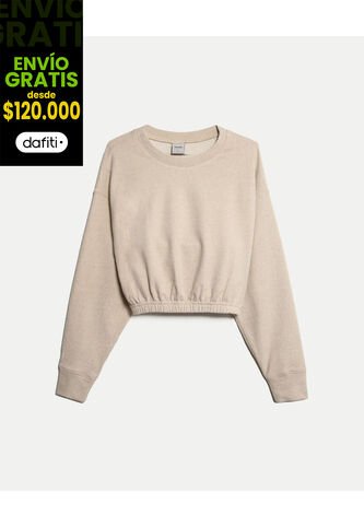 Buzo Para Mujer Cuello Redondo Color Beige Marca Atmos #31060061 Atmos