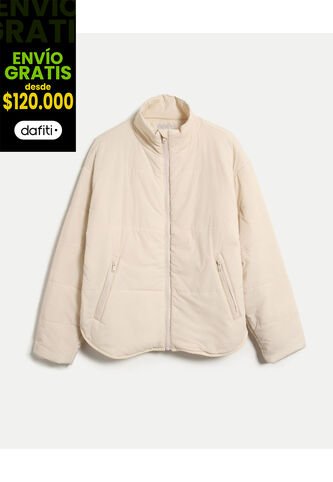 Chaqueta Para Mujer Acolchada Color Crema Marca Atmos #31080060 Atmos
