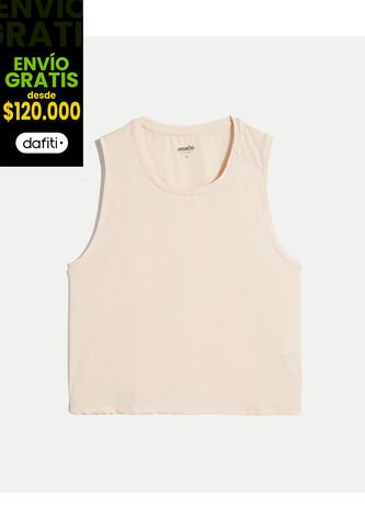 Camiseta Para Mujer Manga Sisa Cuello Redondo Color Crema Marca Atmos #31090275 Atmos