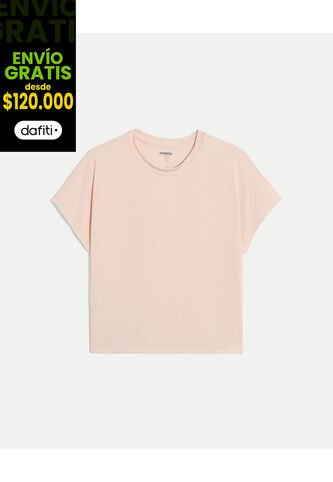 Camiseta Para Mujer Manga Corta Cuello Redondo Color Crema Marca Atmos #31090277 Atmos