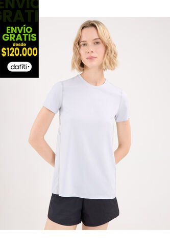 Camiseta Para Mujer Manga Corta Cuello Redondo Color Azul Marca Atmos #31090240 Atmos