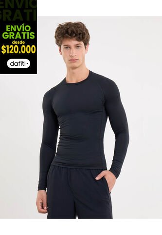 Camiseta Para Hombre Manga Larga Cuello Redondo Color Negro Marca Atmos #32090215 Atmos